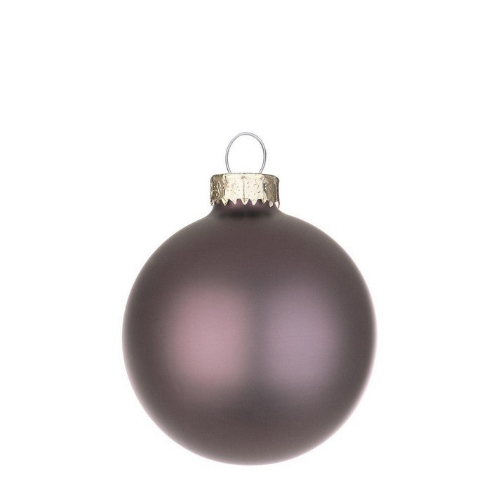Palla di Natale in vetro grigio pepe opaco
