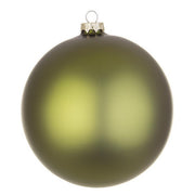 Palla di Natale in vetro verde mirto opaco