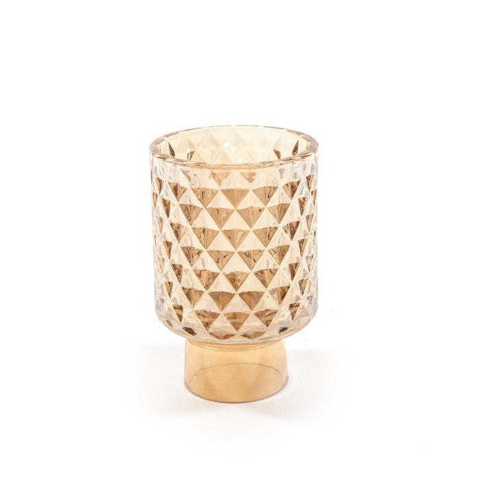 Portacandela in vetro per decorazione natalizia