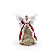 Angelo in tessuto per decorazione natalizia rosso 28 cm