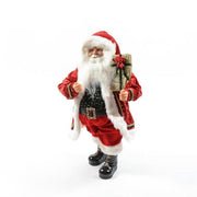 Statua Babbo Natale in piedi per decorazione natalizia con dono 60 cm