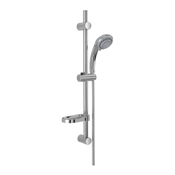 Saliscendi cromato con doccetta 5 funzioni e portasapone - Hidra - FERIDRAS - 64631870128506