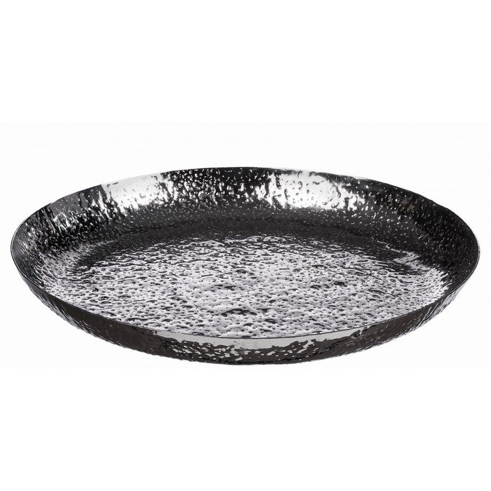 Vassoio tondo in metallo argento 40 cm - AD TREND - 63845803000186