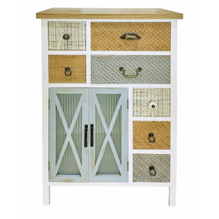 Mobiletto in legno con 2 ante e 7 cassetti - AD TREND - 63845855330682