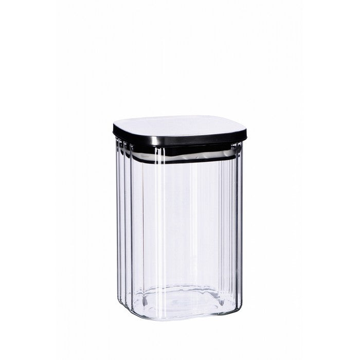 Barattolo in vetro borosilicato e acciaio 19 cm - AD TREND - 63845868994938