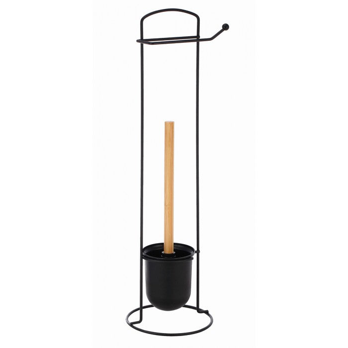 Piantana porta scopino con porta rotolo in metallo - AD TREND - 63845890752890