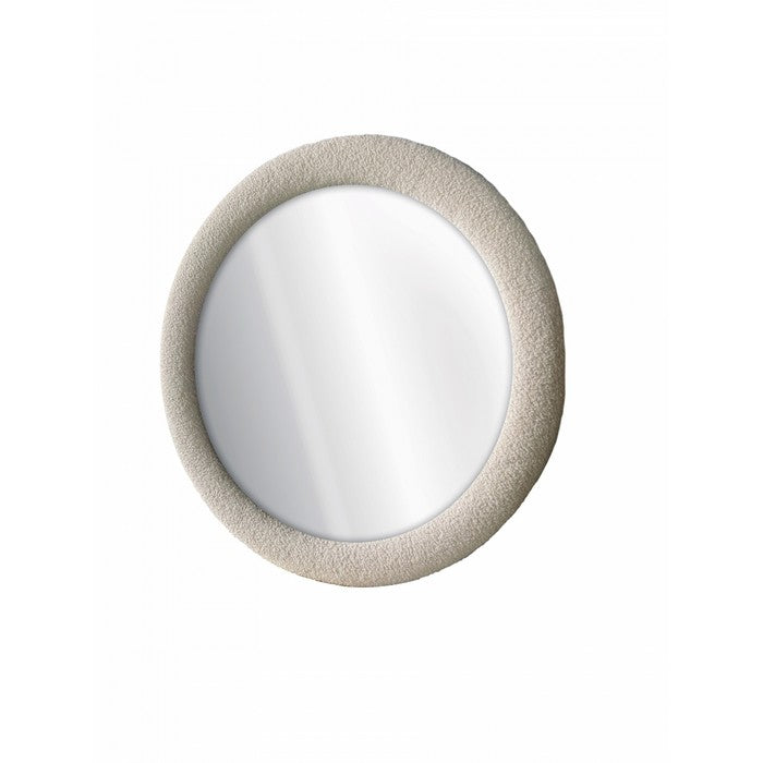 Specchio tondo con cornice bouclé 100 cm - AD TREND - 63845906383226