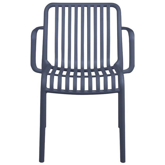 Set 6 poltrone da giardino con doghe impilabili in polipropilene anti-uv - Gardenia - BEST - 64590592082298