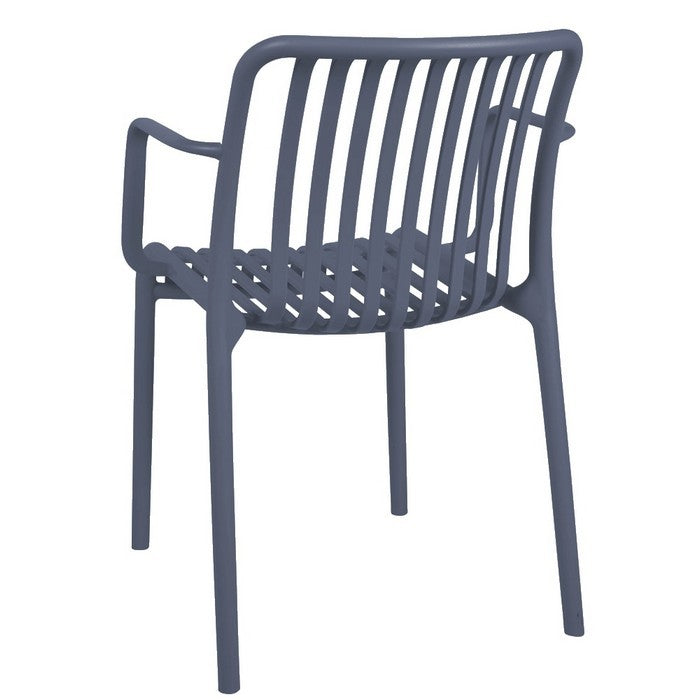 Set 6 poltrone da giardino con doghe impilabili in polipropilene anti-uv - Gardenia - BEST - 64590592147834