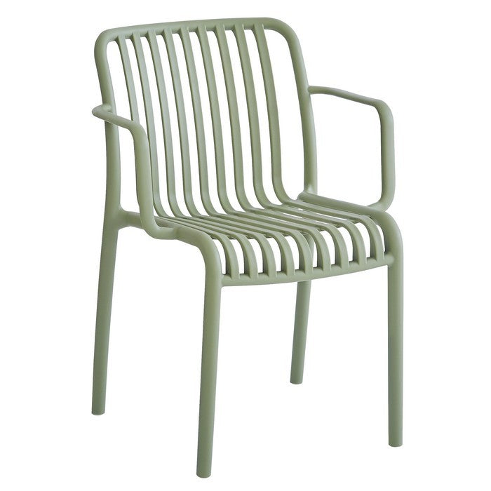 Set 6 poltrone da giardino con doghe impilabili in polipropilene anti-uv - Gardenia - BEST - 64590592246138