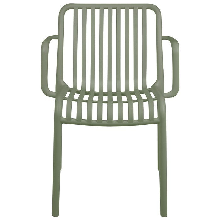 Set 6 poltrone da giardino con doghe impilabili in polipropilene anti-uv - Gardenia - BEST - 64590592278906