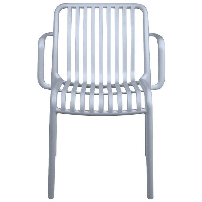 Set 6 poltrone da giardino con doghe impilabili in polipropilene anti-uv - Gardenia - BEST - 64590592573818