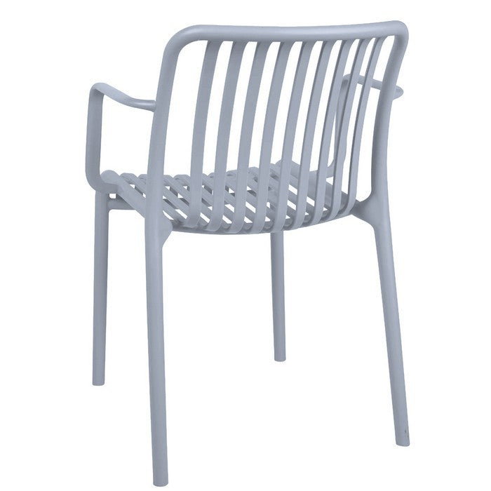 Set 6 poltrone da giardino con doghe impilabili in polipropilene anti-uv - Gardenia - BEST - 64590592639354