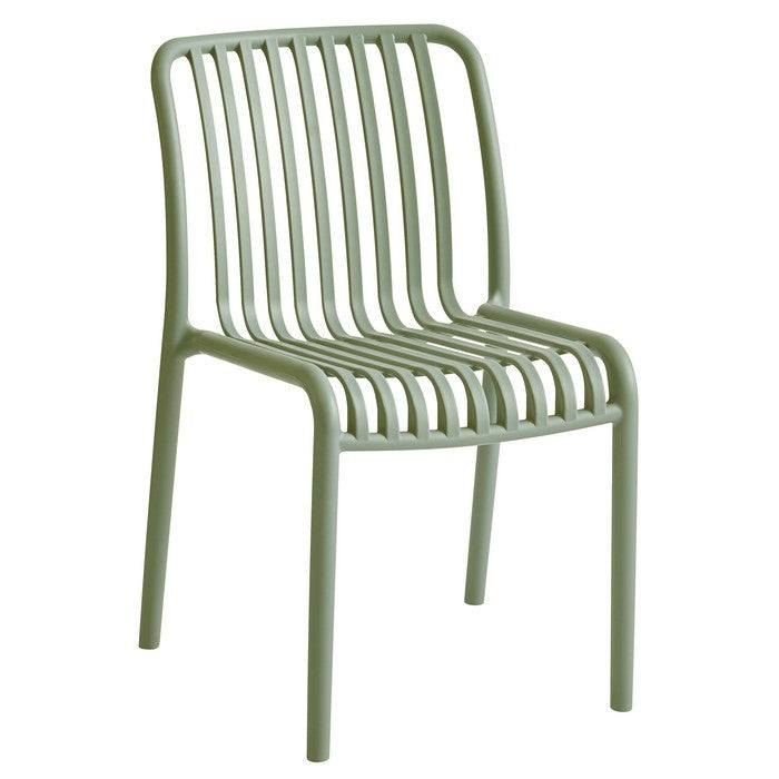 Set 6 sedie da giardino con doghe impilabile in polipropilene anti-uv - Gardenia - BEST - 64590636089722