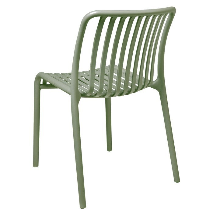 Set 6 sedie da giardino con doghe impilabile in polipropilene anti-uv - Gardenia - BEST - 64590636188026