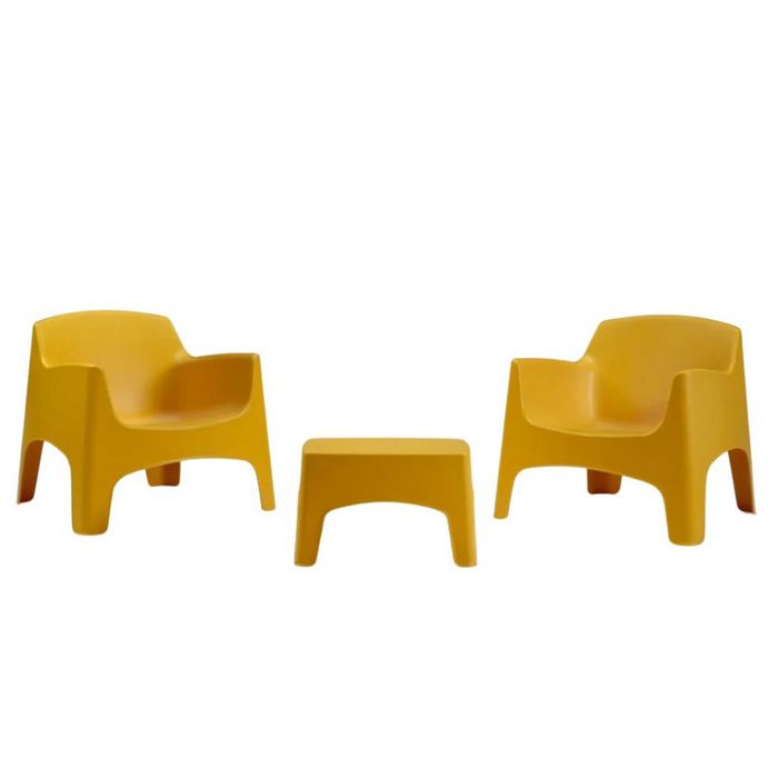 Set da giardino in polipropilene con 2 poltrone e tavolino - Ibiza Terrace - BICA - 65540952424826