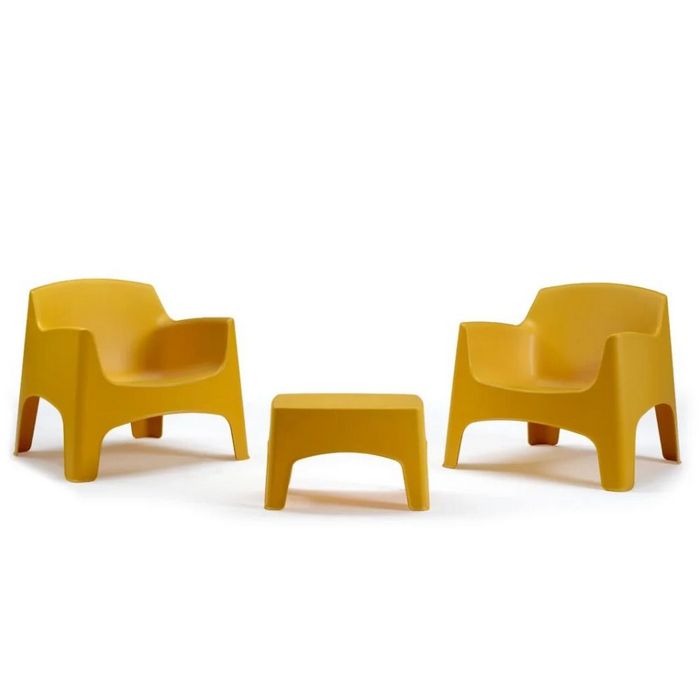 Set da giardino in polipropilene con 2 poltrone e tavolino - Ibiza Terrace - BICA - 65540952654202