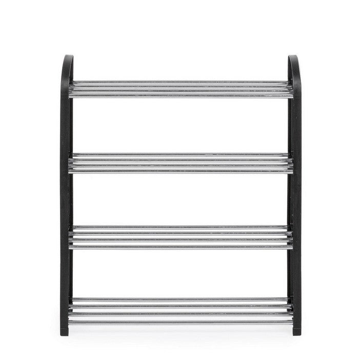 Scarpiera 4 ripiani rettangolare nero - Hallfrid