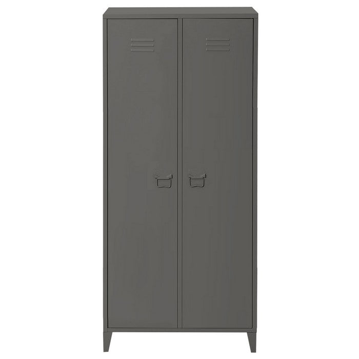 Armadio multiuso - scarpiera in metallo con 5 ripiani in stile industriale