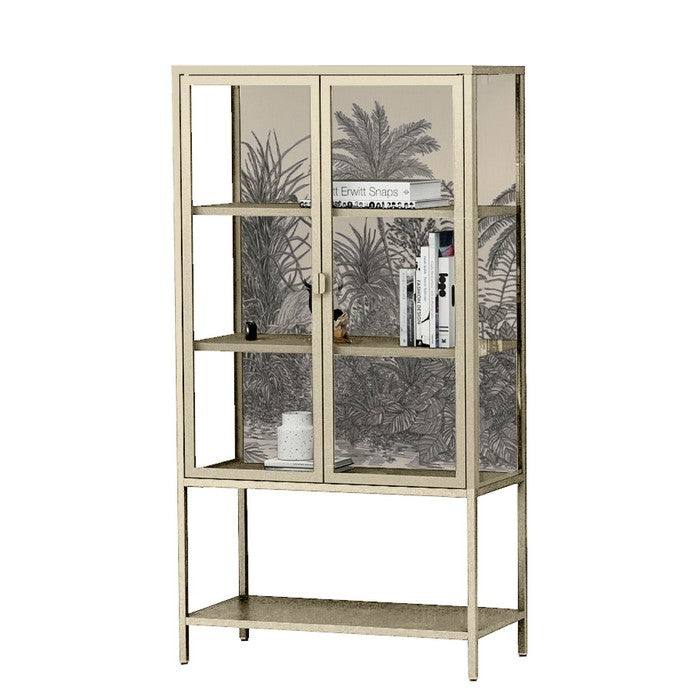 Vetrina in metallo con 2 ante e ripiani in stile industriale - Jungle