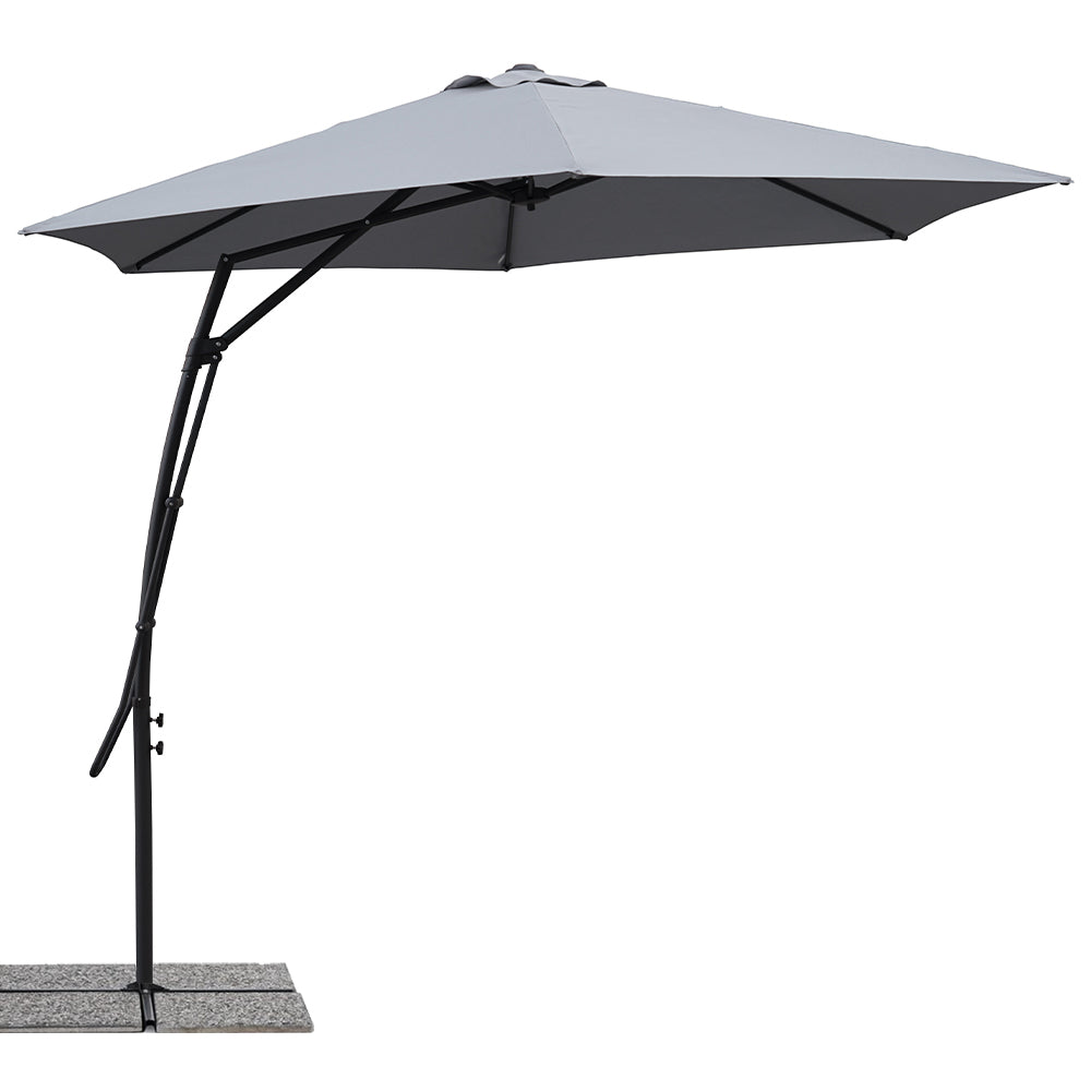 Ombrellone push-up da giardino con anti-vento a palo laterale 300 cm - Aurora - BEST - 65909088092538