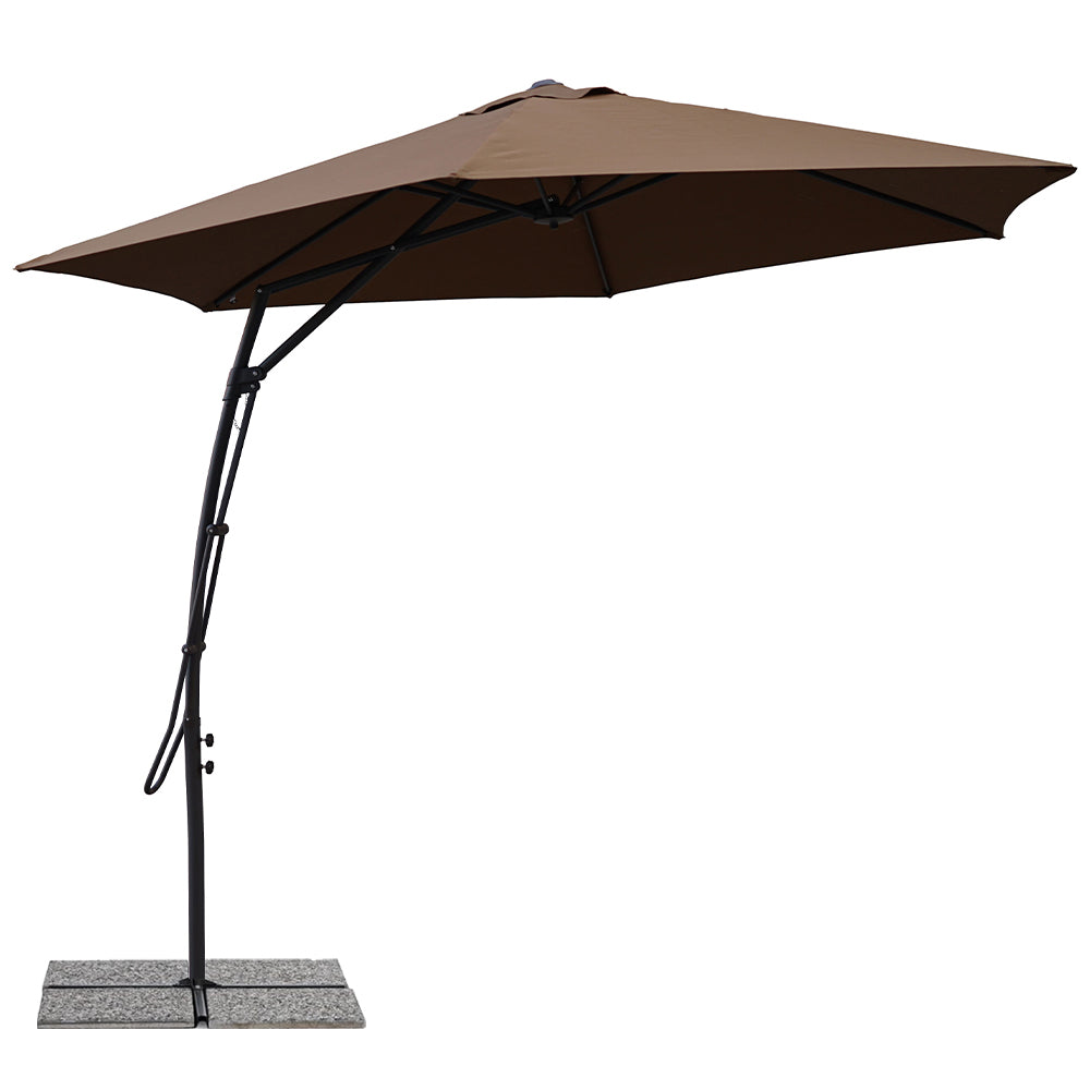 Ombrellone push-up da giardino con anti-vento a palo laterale 300 cm - Aurora - BEST - 65909091402106