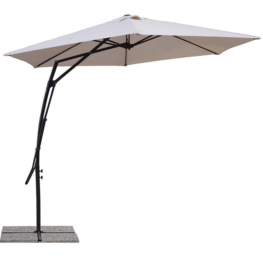 Ombrellone push-up da giardino con anti-vento a palo laterale 300 cm - Aurora - BEST - 65909082947962