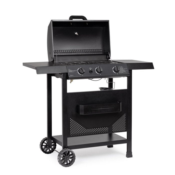 Barbecue a gas con 3 bruciatori con ruote - Louis