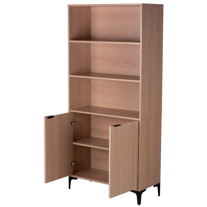 Mobile moderno con 2 ante e ripiani in melamina legno - Lignum - BEST - 64634731266426