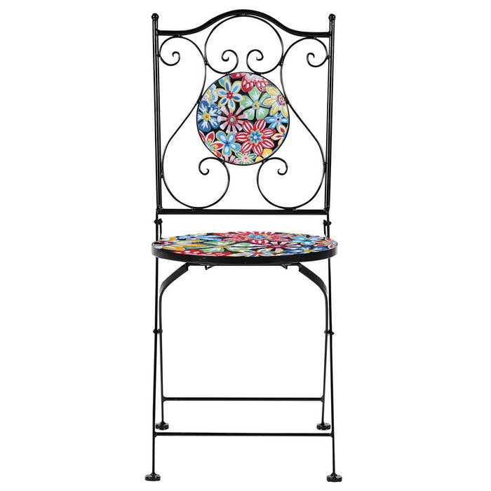 Set tavolo con sedie pieghevoli in metallo con mosaico - Sanremo - BEST - 66118648004986