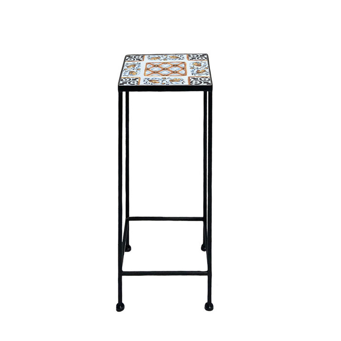 Supporto quadrato per piante con mosaico - Erice