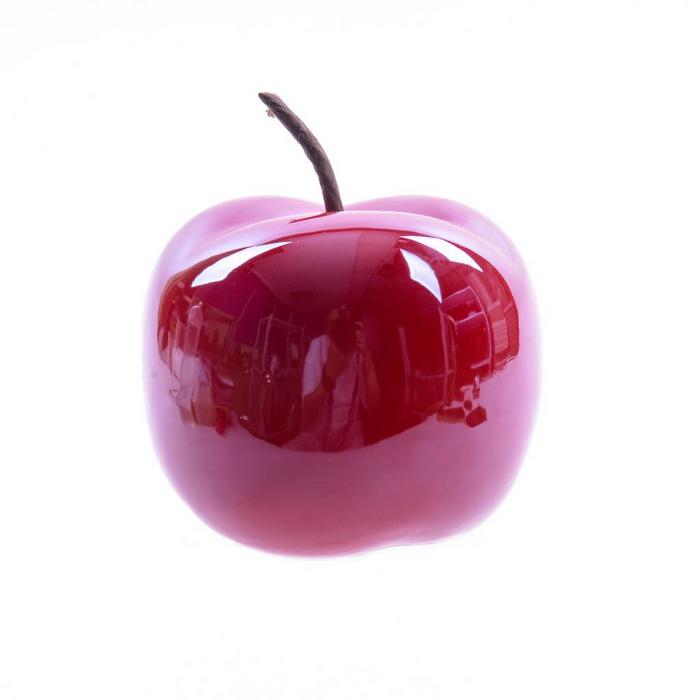 Mela per decorazione natalizia in ceramica