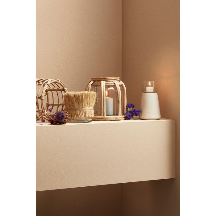 Porta candela moderno in terracotta e vetro - Mardan - BIZZOTTO - 66149296767354