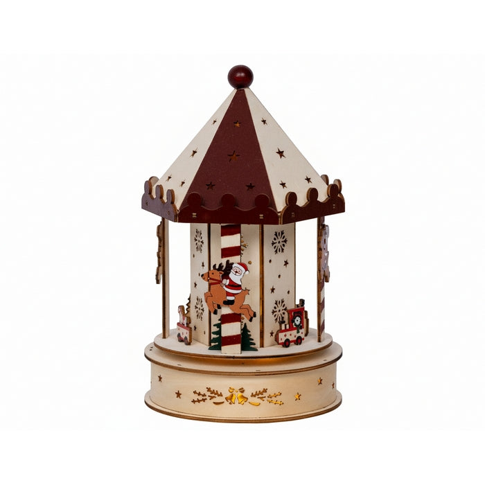 Giostrina natalizia in compensato con LED 26 cm