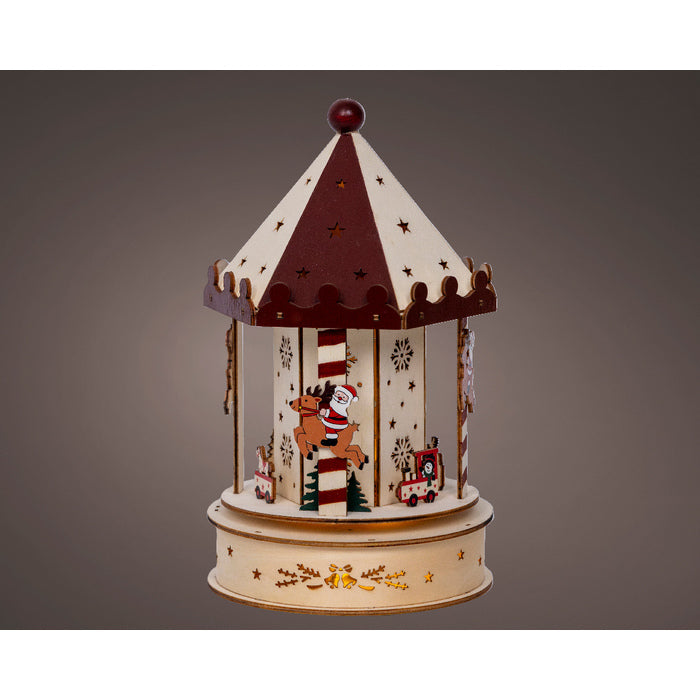 Giostrina natalizia in compensato con LED 26 cm