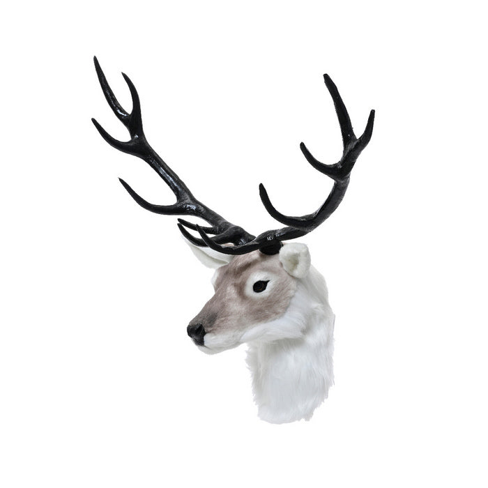 Renna con pelliccia sintetica per decorazione natalizia da parete