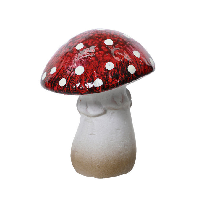 Fungo di terracotta per decorazione natalizia