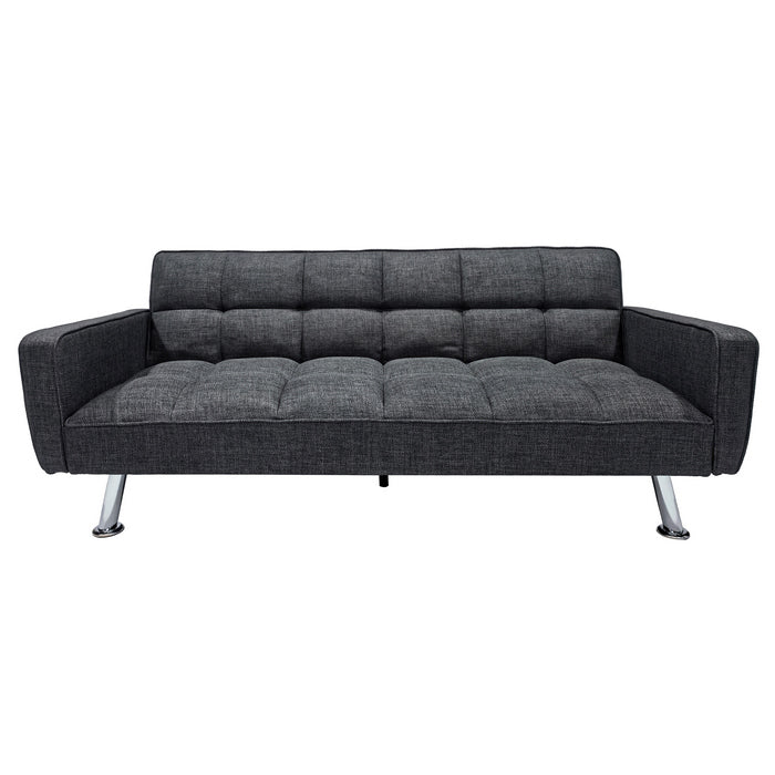 Divano Letto In Metallo 90x200 Cm, Struttura Robusta In Acciaio, Bianco, Per Camera Da Letto O Soggiorno