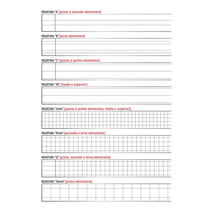 Pigna - confezione 10 quaderni Maxi Colours rigo C