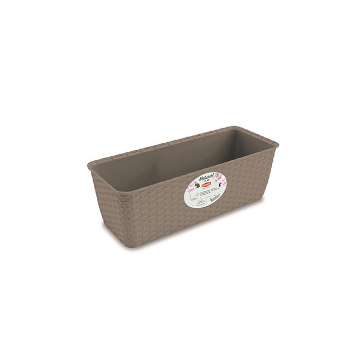 Balconetta rettangolare da giardino effetto rattan - Natural - STEFANPLAST - 34272867025112
