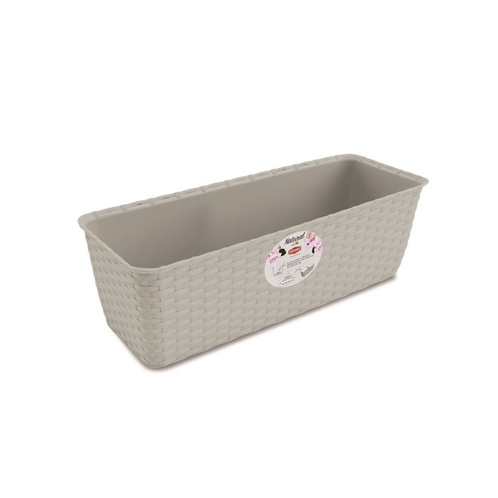 Balconetta rettangolare da giardino effetto rattan - Natural - STEFANPLAST - 34272875020504