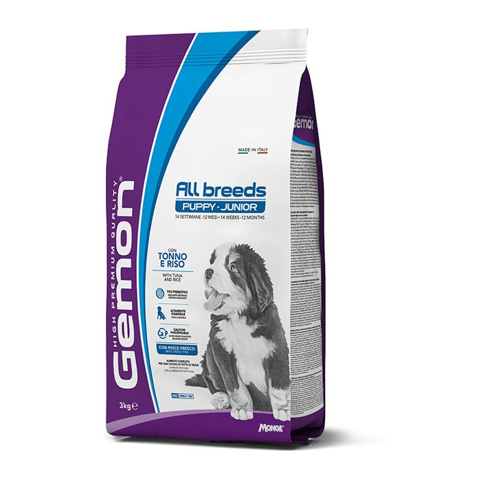 Gemon All Breeds Puppy and Junior con Tonno e Riso - GEMON - 35683532112088