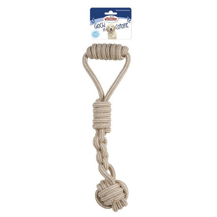Gioco per cani in cotone tirante con palla - Natural Cotton - RECORD - 64406313206138
