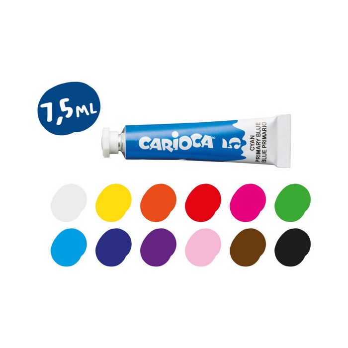 Carioca astuccio 7 tempera Tubes - INGRO CART - 34277947572440
