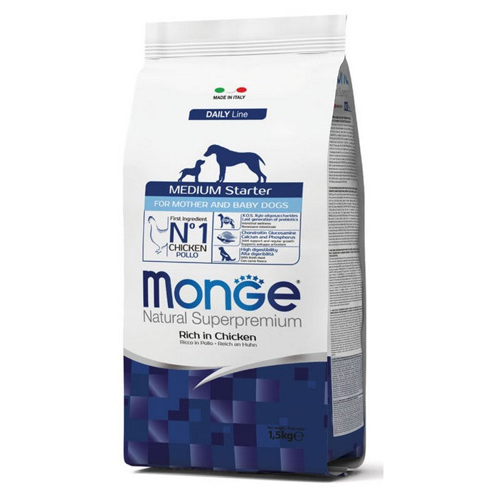 Monge Natural Superpremium Medium Starter Ricco in Pollo - MONGE - 35436439797976