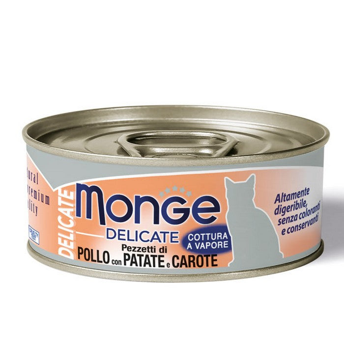Monge Delicate Gatto Pezzetti di Pollo con Patate e Carote - Adult 80g
