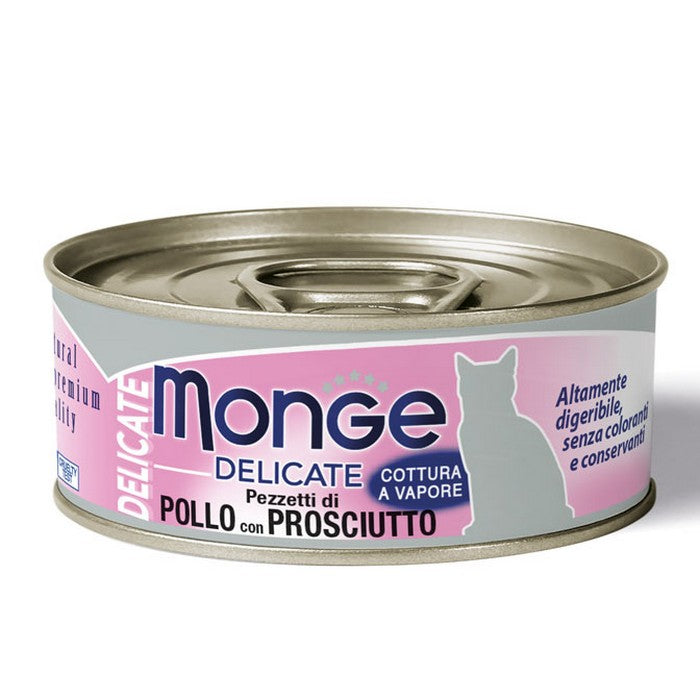 Monge Delicate Gatto Pezzetti di Pollo con Prosciutto - Adult 80g