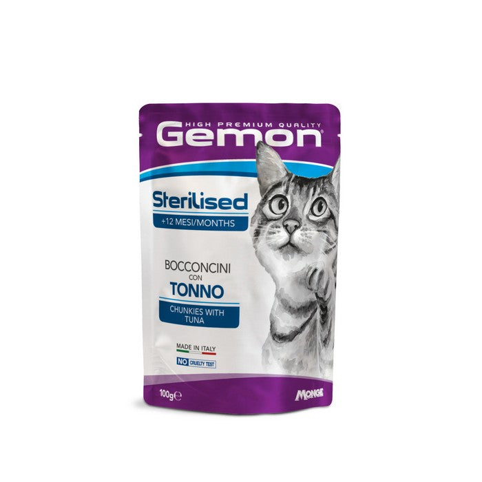 Gemon Gatto Sterilised Bocconcini con Tonno 100g