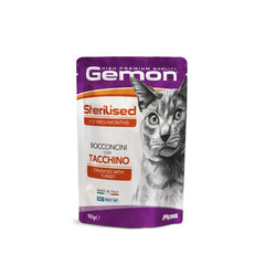 Gemon Gatto Sterilised Bocconcini con Tacchino 100g
