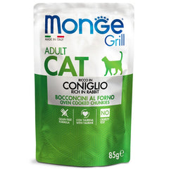 Monge Grill Gatto Bocconcini in Jelly - Ricco in Coniglio - Adult 85g
